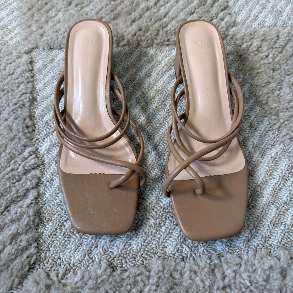 Beige Kitten Sandals